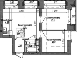 Продается 2-комнатная квартира ЖК Комсомольский проспект, дом 2, 45.96  м&sup2;, 10650000 рублей