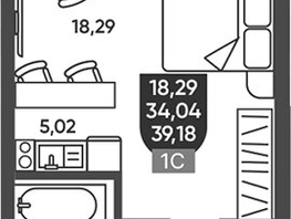Продается Студия ЖК Ермак, 34.04  м&sup2;, 5250000 рублей