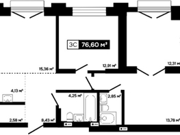 Продается 2-комнатная квартира ЖК Платина, 64.29  м&sup2;, 20429000 рублей