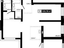Продается 2-комнатная квартира ЖК Платина, 105.78  м&sup2;, 37322000 рублей