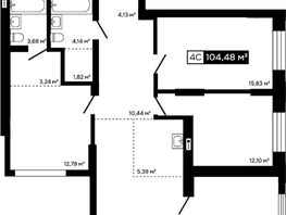 Продается 2-комнатная квартира ЖК Платина, 104.48  м&sup2;, 32905000 рублей