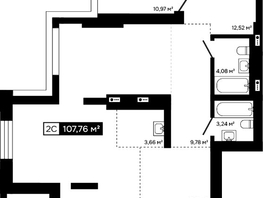 Продается 2-комнатная квартира ЖК Платина, 102.23  м&sup2;, 49755000 рублей