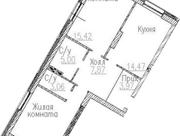 Продается 2-комнатная квартира ЖК Пегас, 66.07  м&sup2;, 11675000 рублей