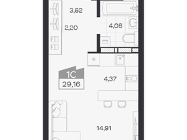 Продается Студия ЖК Квартал 54, дом 1, 29.16  м&sup2;, 5471000 рублей