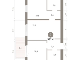 Продается 2-комнатная квартира ЖК Пшеница, дом 5.2, 57.24  м&sup2;, 8570000 рублей