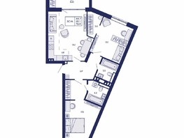 Продается 3-комнатная квартира ЖК Горизонт, дом 2, 72  м&sup2;, 10300000 рублей