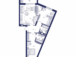 Продается 3-комнатная квартира ЖК Горизонт, дом 2, 72  м&sup2;, 10700000 рублей