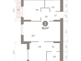Продается 2-комнатная квартира ЖК Пшеница, 6.1, 55.16  м&sup2;, 8780000 рублей