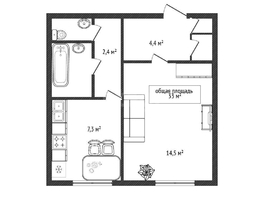 Продается 1-комнатная квартира Фрунзе ул, 33  м&sup2;, 9500000 рублей