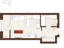 Продается Студия ЖК Невский, 28.98  м&sup2;, 5160000 рублей