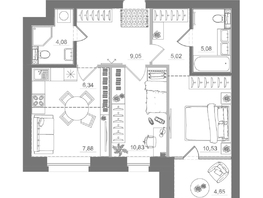 Продается 2-комнатная квартира ЖК Спектр, дом 10, 63.49  м&sup2;, 10930000 рублей