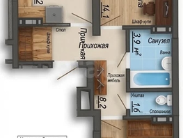 Продается 2-комнатная квартира Ленина ул, 56.8  м&sup2;, 5680000 рублей