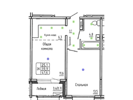 Продается 2-комнатная квартира ЖК Гренландия, Лес дом №6, 41.6  м&sup2;, 6980000 рублей