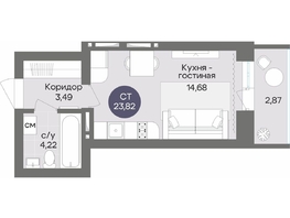 Продается Студия  Квартал на Российской, дом 1, 23.82  м&sup2;, 6350000 рублей