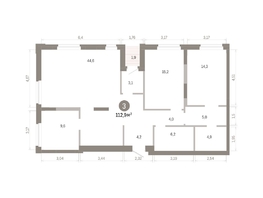 Продается 3-комнатная квартира ЖК Город на озере, 112.93  м&sup2;, 18760000 рублей