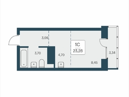 Продается Студия ЖК Расцветай на Дуси Ковальчук, 23.28  м&sup2;, 5950000 рублей