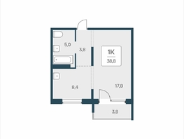 Продается 1-комнатная квартира ЖК Цветной бульвар, дом 4 сек 2, 38.8  м&sup2;, 5250000 рублей