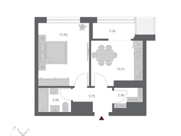 Продается 1-комнатная квартира ЖК Беринг, дом 3, 40.22  м&sup2;, 8570000 рублей