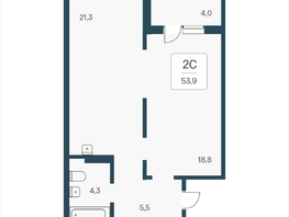 Продается 2-комнатная квартира ЖК Эко-квартал на Кедровой, д 3 сек 1, 53.4  м&sup2;, 5950000 рублей