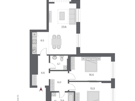 Продается 3-комнатная квартира ЖК ОСКАР, дом 1, 87.8  м&sup2;, 18570000 рублей