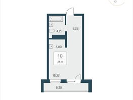 Продается Апартамент АК Тайм Парк, 34.4  м&sup2;, 5280000 рублей