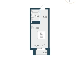 Продается Апартамент АК Тайм Парк, 27.7  м&sup2;, 6550000 рублей