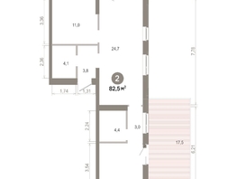 Продается 2-комнатная квартира  Квартал Молодость, дом 1, 82.45  м&sup2;, 13530000 рублей