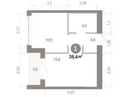 Продается 1-комнатная квартира  Квартал Молодость, дом 1, 36.43  м&sup2;, 6730000 рублей