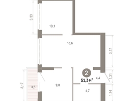 Продается 2-комнатная квартира  Квартал Молодость, дом 1, 51.25  м&sup2;, 8220000 рублей