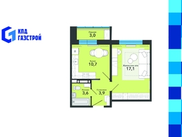Продается 1-комнатная квартира ЖК Чистая Слобода, дом 65, 38.3  м&sup2;, 5490000 рублей