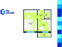 Продается 1-комнатная квартира ЖК Чистая Слобода, дом 65, 40.7  м&sup2;, 5730000 рублей