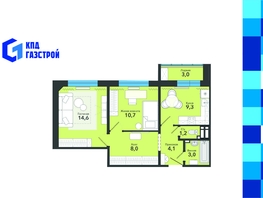 Продается 2-комнатная квартира ЖК Чистая Слобода, дом 65, 53.9  м&sup2;, 7470000 рублей
