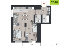 Продается 3-комнатная квартира ЖК ДНК, 52.4  м&sup2;, 7296000 рублей