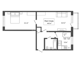Продается 2-комнатная квартира Подгорный мкр, 44  м&sup2;, 3100000 рублей