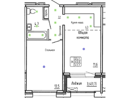 Продается 2-комнатная квартира ЖК Гренландия, Лес дом №6, 41.7  м&sup2;, 7030000 рублей