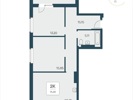 Продается Апартамент АК Тайм Парк, 74.4  м&sup2;, 9840000 рублей