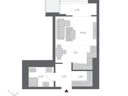 Продается Студия ЖК Беринг, дом 3, 33.58  м&sup2;, 6590000 рублей