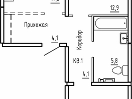 Продается 2-комнатная квартира ЖК Самоцветы, Бирюза дом 1, 63.9  м&sup2;, 7260165 рублей
