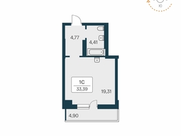 Продается Студия ЖК Расцветай на Зорге, дом 1 , 33  м&sup2;, 4550000 рублей