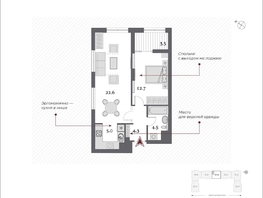 Продается 2-комнатная квартира  Дом Нобель, 50.65  м&sup2;, 13470000 рублей