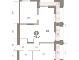Продается 2-комнатная квартира ЖК Европейский берег, дом 32, 72.03  м&sup2;, 13460000 рублей