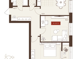 Продается 2-комнатная квартира ЖК Невский, 61.72  м&sup2;, 9700000 рублей