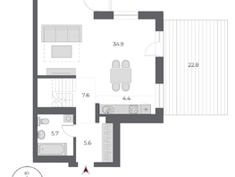 Продается 3-комнатная квартира ЖК ОСКАР, дом 1, 133.3  м&sup2;, 26490000 рублей