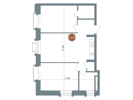 Продается 2-комнатная квартира  1956 Кварталы Телецентра, 2, 63  м&sup2;, 11890000 рублей