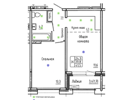 Продается 2-комнатная квартира ЖК Гренландия, Лес дом 6, 41.5  м&sup2;, 7170000 рублей