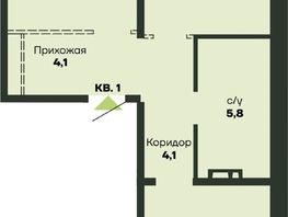 Продается 2-комнатная квартира ЖК Гренландия, Лес дом 4, 63.8  м&sup2;, 7700000 рублей