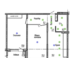 Продается 2-комнатная квартира ЖК Акварельный 4.0, 63.6  м&sup2;, 9000000 рублей