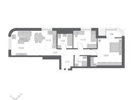 Продается 3-комнатная квартира ЖК Беринг, дом 3, 83  м&sup2;, 13690000 рублей