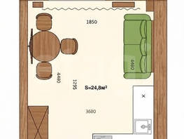 Продается Студия Спортивная (Центральный мкр.) ул, 24.8  м&sup2;, 2700000 рублей