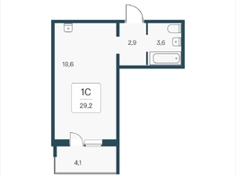 Продается Студия ЖК Эко-квартал на Кедровой, д 3 сек 2, 29.2  м&sup2;, 5462640 рублей